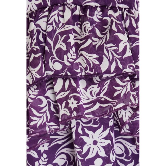 Maje Ronirique Ruffled floral-print chiffon Maxi Dress, T34 (XS) MSRP $535 - Picture 5 of 6